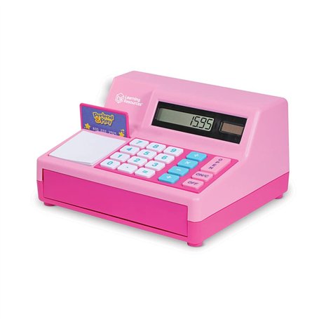 Learning Resources Caisse enregistreuse Calculatrice Pretend & Play Rose