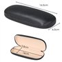 TRIXES Etui Lunettes Noir en Simili Cuir pour à Cadres Petits ou Moyens boîtier lunettes rigide