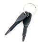 TRIXES Outil Porte-Clés Noir Tournevis Phillips et Plat