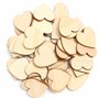 Coeurs en Bois (5cm) x100 - Coeurs en Bois Aspect Rustique pour Projets d'Artisanat - Formes d'Artisanat en Bois pour Embellisse