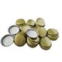 TRIXES 100 Pièces Capsules Couronnes Bouchons Métalliques Dorés de Bouteilles Bière Maison