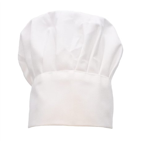 TRIXES Chapeau de chef élastique blanc - Pour la cuisine et la pâtisserie ou une superbe pièce de costume - Paire avec tablier e