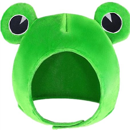 TRIXES Chapeau Grenouille avec Grands Yeux Fantaisie - Costume Fantaisie - Bandeau Crochet et Boucle en Peluche - Accessoires de