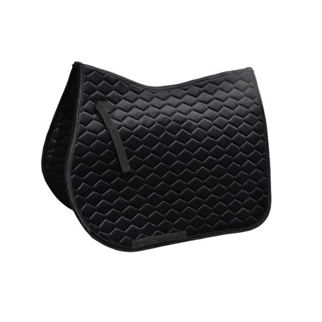 Rhinegold Tapis de Selle Hexagonal en Velours - Noir