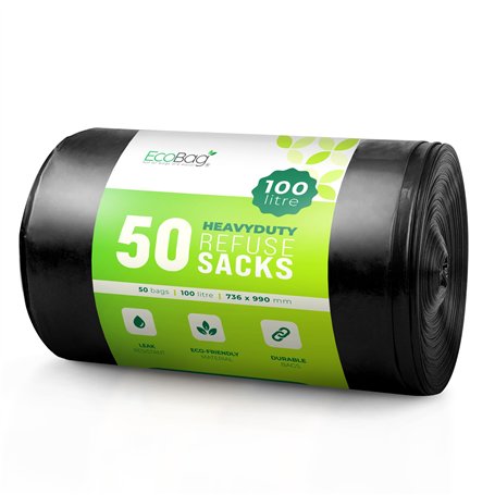 EcoBag – Lot de 50 sacs poubelle ultra résistants