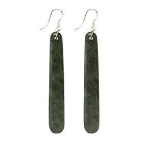 81stgeneration Boucles d'Oreilles Maori 925 Argent Sterling Roche Verte Sculptée pour Femmes…