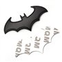 SKS Distribution® Emblème 3D Noir en Acier Inoxydable Chauve-Souris Batman pour Voiture.