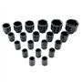 KATSU 3/4" Jeu de Douilles Profondes Impact 26 Pièces, 21-65mm Métrique avec Clé à Cliquet 24 Dents, Outil de Mécanicien Réparat