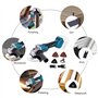 KATSU FIT-BAT 21V Meuleuse d'Angle sans Fil Brushless 115mm 125mm Moteur sans Balais avec Kits d'Accessoires Multi-outils Oscill