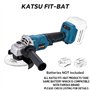KATSU FIT-BAT 21V Meuleuse d'Angle sans Fil Brushless 115mm 125mm Moteur sans Balais avec Kits d'Accessoires Multi-outils Oscill