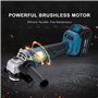 KATSU FIT-BAT 21V Meuleuse d'Angle sans Fil Brushless 115mm 125mm Moteur sans Balais avec 3,0Ah Batterie et Kits d'Accessoires M