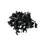 Lot de 100 clips de câble ronds noirs avec clous de fixation, type K (8 mm)
