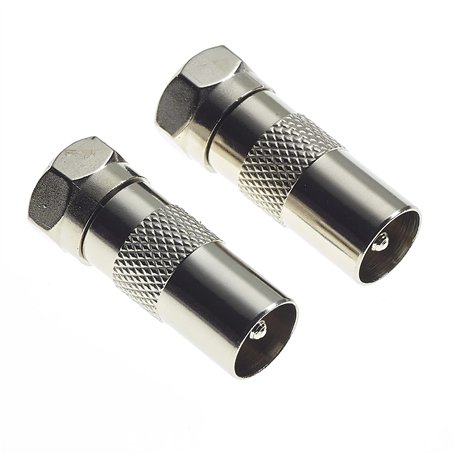 Adaptateur TV mâle vers Type F mâle - Adaptateur TV coaxial Femelle convertisseur câble coaxial connecteur RF mâle RCA Femelle d