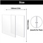 SUNSK Feuille Acrylique Transparent Panneau Acrylique 100 x 100 mm Feuilles de Plexiglas pour Remplacement de la Vitre du Cadre 