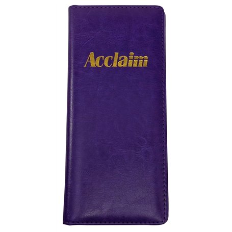 Acclaim Support rigide pour cartes de score de bowling légèrement rembourré aspect cuir synthétique 23 cm x 11 cm avec clip à re
