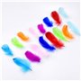 volumoon 100Pcs Plumes Colorées, Plume Loisirs Creatifs, Plumes d'oie, Plumes Décoratives, Plume Naturelles pour Attrape-Rêves, 