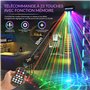 BrightWish Jeux de Lumière DJ Professionnel RGB avec Effets Stroboscopiques et Laser, Télécommande IR, Éclairage de Scène pour S