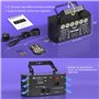 BrightWish Jeux de Lumière DJ Professionnel RGB avec Effets Stroboscopiques et Laser, Télécommande IR, Éclairage de Scène pour S