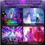 BrightWish Jeux de Lumière DJ Professionnel RGB avec Effets Stroboscopiques et Laser, Télécommande IR, Éclairage de Scène pour S