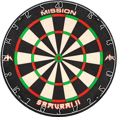 Mission Darts DB023 Samurai II Cible de fléchettes Standard de compétition Professionnelle avec Structure métallique Ultra Fine