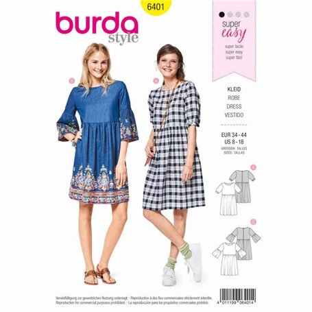 Burda Patron 6401 Robe