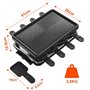 Raclette 8 Personen Raclette Grill Tischgrill Elektrisch 8 Pfännchen 8 Raclette Holzspatel Korean BBQ Grill Elektrogrill Antihaf