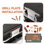Raclette 8 Personen Raclette Grill Tischgrill Elektrisch 8 Pfännchen 8 Raclette Holzspatel Korean BBQ Grill Elektrogrill Antihaf