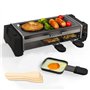 Raclette 2 Personen Raclette Grill Mini Raclette 3 Pfännchen 3 Raclette Holzspatel Tischgrill Elektrisch Korean BBQ Grill Elektr