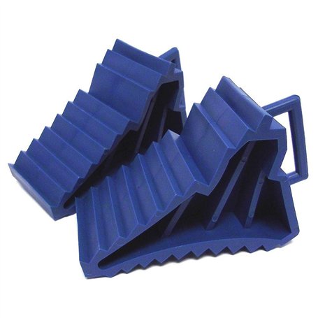 Pennine Paire de cales pour bloquer des roues de caravane - Bleu foncé