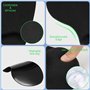 TRIXES Coussin de Confort en Caoutchouc Noir Poignet Gel Reste Soutien Souris Tapis Souris
