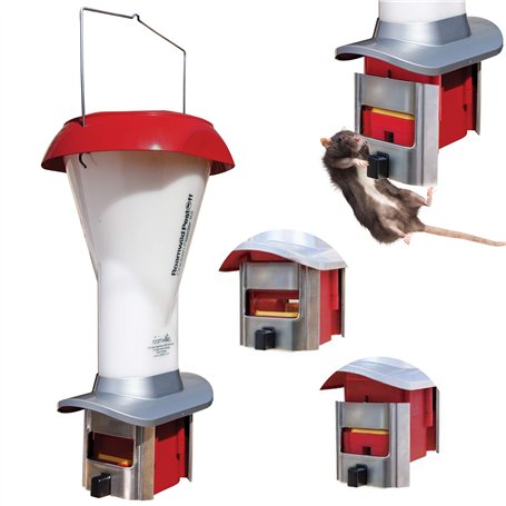 Kit de distributeur de nourriture pour volaille anti-rat PestOff – Grand distributeur de nourriture pour volaille anti-oiseaux e