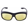 Rapid Eyewear Surlunettes pour conduite de nuit, noires, pour hommes et femmes, à porteur par-dessus les lunettes habituelles; v
