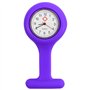 TRIXES Montre à Gousset d'infirmière Quartz en Silicone avec Broche Violet