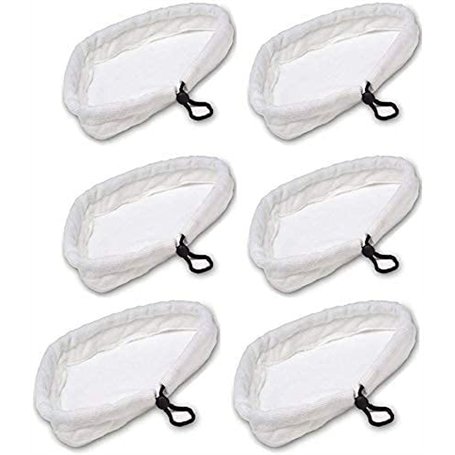 Malayas-Lot de 6 Chiffons en Microfibre Pads de Nettoyage Universel Compatible avec d'autres Balais Vapeur Pièces de rechange de