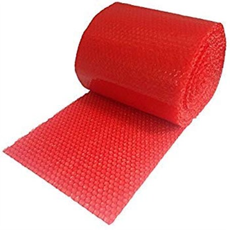 Emballage diamant 1 rouleau – Rouleau de papier bulle antistatique rouge Taille : largeur : 750 mm x 100 m. Idéal pour fournir u