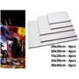 Artme Panneaux en toile/Panneaux 20pk - 15x20,20x20,30x30,24x30,30x40cm Tailles assorties / 280GSM / 100% Coton/Blank/Triple app