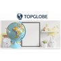 TOPGLOBE Globe scolaire de 30 cm - Carte en allemand - Éducation du globe terrestre rotatif - Éducatif/géographique - École, mai