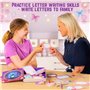 GirlZone Ensemble d'Écriture de Conte de Fées, Kit de Papeterie Féerique 45 Pièces avec des Cartes pour Écrire des Lettres, Auto