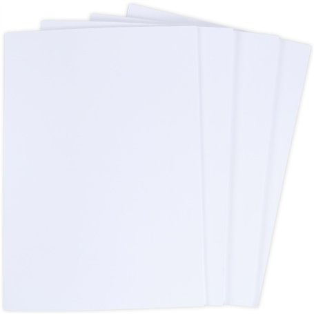BCreativetolearn Lot de 100 feuilles de papier cartonné A4 blanc brillant 180 g/m² lisse pour imprimante