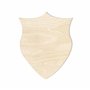 Creative Deco 2 x Formes Bouclier Bois | 30x24cm | Découpes Contreplaqués Non Peints | Decoration Tag Ornement Suspendus à Accro