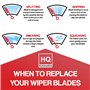 HQ AUTOMOTIVE Lot de 3 balais d'essuie-glace avant et arrière pour Citroën C4 Picasso (MK1) 2008–2013 – Caoutchouc naturel revêt
