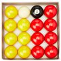 Ensemble de boules de billard unisexes de 2 pouces Billiard Pro (rouge et jaune)
