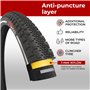 Fincci Gravel Pneus 700 x 38c - Paire Réfléchissant Pliable Tire 28 x 1.5 Pouces avec Protection Anti Crevaison 1mm 30 TPI pour 