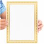 Belle Vous Papier Blanc A4 pour Diplome Personnalisé (Lot de 50) - Papier Imprimante A4 Blanc avec Bordure en Feuille d’Or - Com