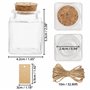 BELLE VOUS Fiole en Verre - Lot 15 Mini Bouteille Verre 50ml avec Bouchon Liege Étiquettes et Ficelle - Petite Bouteille en Verr