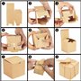 Belle Vous Lot de 100 Boite Cadeau Craft Marron - 5 x 5 x 5 cm - Petite Boite Carton avec Corde de Jute pour Cadeau de Fêtes, Ma
