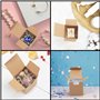 Belle Vous Lot de 100 Boite Cadeau Craft Marron - 5 x 5 x 5 cm - Petite Boite Carton avec Corde de Jute pour Cadeau de Fêtes, Ma