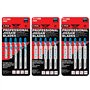 15 x TopsTools JSTTK3118 T118A T118B T118G lames de scie sauteuse pour coupe de métal compatibles avec Bosch Dewalt Makita Milwa