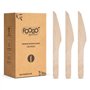FOOGO Green 150pcs Couteaux en Bois Jetables