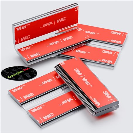 4 x 50mm Charnières Flexibles à profil bas de -Aucune colle requise. Charnières auto-adhésives. Charnières actives flexibles